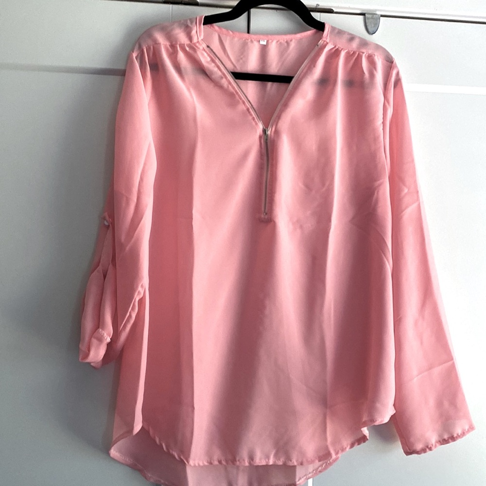 Sheer pink top